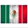50 x 24 TOTAL - Mexico Flag Grunge Canvas Print Wall Art 5 Panel Split. Country Flag art home wall decor view 2