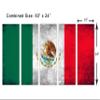 50 x 24 TOTAL - Mexico Flag Grunge Canvas Print Wall Art 5 Panel Split. Country Flag art home wall decor view 3
