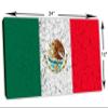 24 x 12 - Mexico Flag Canvas Print Wall Art cracked effect. Country Flag home decor view 3