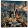 24 x 16 - Indianapolis Skyline Canvas Print Wall Art dramatic skies Indianapolis, USA view 2