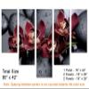 80 x 42 TOTAL - Canvas Print Orchid Flower Wall Art on Black therapy stones Spa Zen Art. 5 Panel Waterfall Split view 3