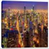 60 x 40 - Chicago night Skyline Canvas Print Wall Art for decor view 2