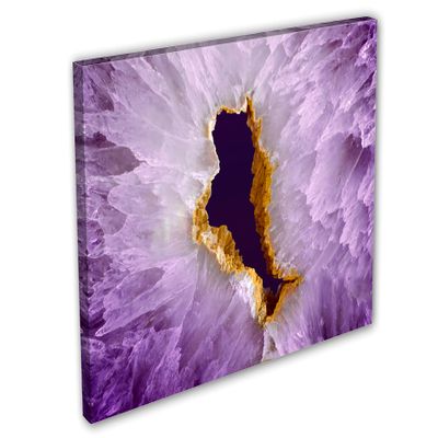 18 x 12 - Purple Agate Canvas Print Wall Art Agate Slice Quartz Decor Wall Art Print