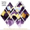 85 x 57 TOTAL - Mountains Illustration Canvas Print Wall Art purple, gold 7 Panel Butterfly Split Oriental asian art view 3