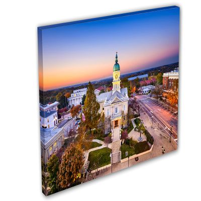 24 x 16 - Athens Georgia Canvas Print Wall Art Downtown, house decor, home wall decor