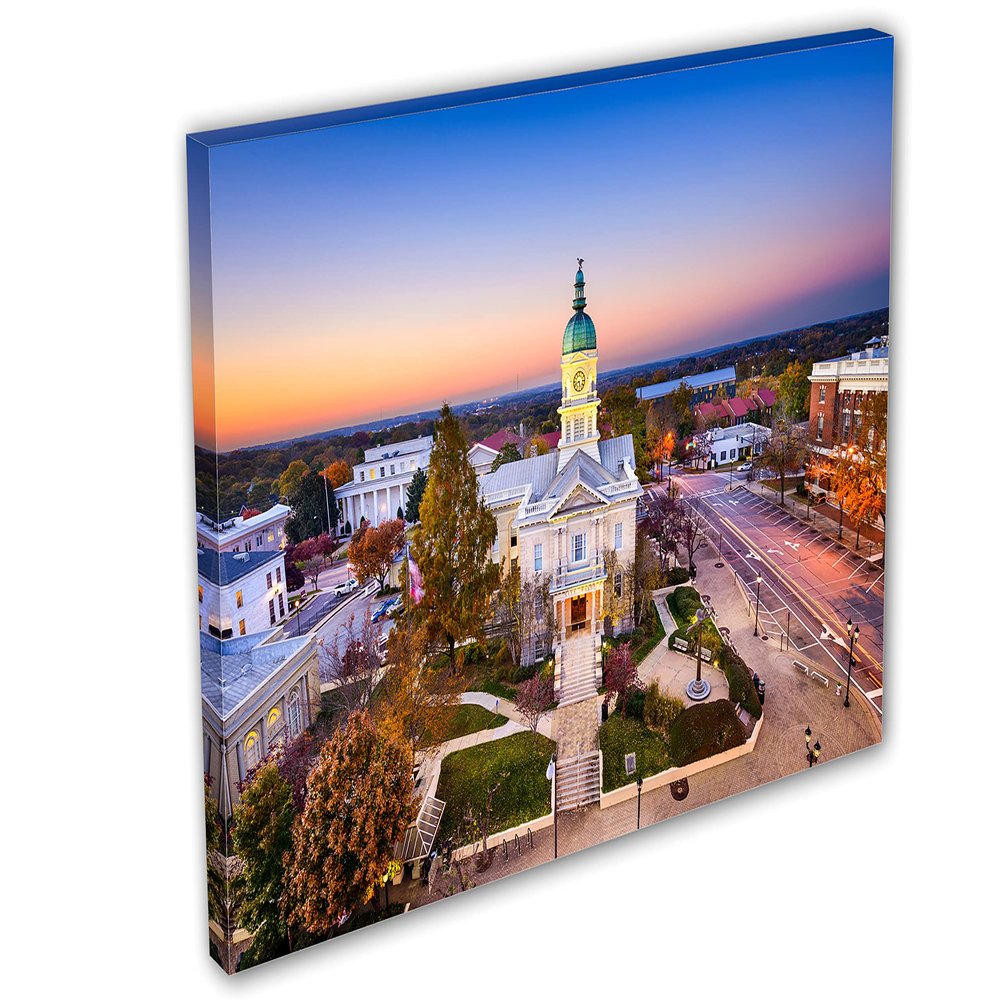 24 x 16 - Athens Georgia Canvas Print Wall Art Downtown, house decor, home wall decor