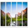 90 x 60 TOTAL - Gates to the Valley, Yosemite Canvas Print Wall Art - 5 Panel Split - home decor interior view 2