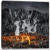 24 x 16 - Aspen Colorado Canvas Print Wall Art B&W colorized Aspen, CO city art print view 2