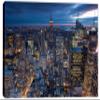24 x 16 - New York City Evening Skyline Canvas Print Wall Art NYC Aerial photography view 2