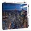 24 x 16 - New York City Evening Skyline Canvas Print Wall Art NYC Aerial photography view 3