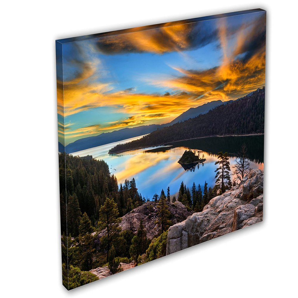 60 x 40 - Lake Tahoe Emerald Bay Canvas Print wall art, home decor, interior design