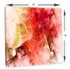 24 x 16 - Abstract Marble Wall Art Canvas Print fractal shapes Red Fractal Art, Abstract Print view 3