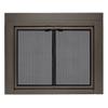 UniFlame - Roman - Bi-fold Style Fireplace Doors with Smoke Tempered Glass (Color: Oil Rubbed Bronze, Size: Large - Fits Opening 36in to 43in W x 25.5in to 32.5in H) view 1