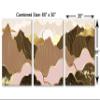 60 x 30 TOTAL - Mountains Wall Art Illustration Canvas Print brown gold 3 Panel Split Oriental Art Decor view 3