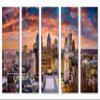 40 x 26 TOTAL - Philadelphia PA Wall Art Skyline Canvas Print 5 Panel Split Philly City Pennsylvania Print view 2