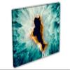 24 x 16 - Turquoise Agate Canvas Print Wall Art Agate Slice Quartz Decor Wall Art view 1