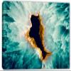 24 x 16 - Turquoise Agate Canvas Print Wall Art Agate Slice Quartz Decor Wall Art view 2