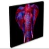 48 x 32 - Watercolor Red Elephant Canvas Print Wall Art blue. Animal Home decor view 1