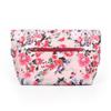 Kravitz Krabag Kurabag Reusable Cotton Eco Zipper Clutch Bag All-Over Flower Pattern Pink (14x13inches) (Clutch2-5804) view 3