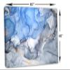60 x 40 - Liquid Marble Canvas Print Wall Art blue, silver acrylic marble stone effect view 3
