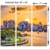 60 x 40 TOTAL - Sarasota, Florida USA Canvas Print Wall Art - 3 Panel Split, Triptych, home decor wall decor skyline view 3