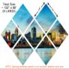 102 x 68 TOTAL - Cincinnati Ohio Skyline Canvas Print Wall Art. 7 Panel Butterfly Split, interior design, room decor view 3