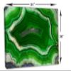 54 x 36 - Agate Slice Wall Art Canvas Print green agate stone slice wall art print view 3