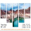 80 x 42 TOTAL - Hoover Dam in Nevada Canvas Print Wall Art - 5 Panel Waterfall Split Wall Decor - Datytime View view 3