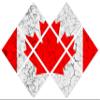 102 x 68 TOTAL - Canada Flag Canvas Print Wall Art cracked effect - 7 Panel Butterfly Split. Country Flag home decor view 1