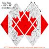 102 x 68 TOTAL - Canada Flag Canvas Print Wall Art cracked effect - 7 Panel Butterfly Split. Country Flag home decor view 3