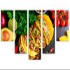 80 x 42 TOTAL - Tacos & Tortillas Canvas Print Wall Art 5 Panel Waterfall Split Mexican Food vegetables kitchen art view 1