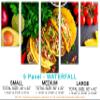 80 x 42 TOTAL - Tacos & Tortillas Canvas Print Wall Art 5 Panel Waterfall Split Mexican Food vegetables kitchen art view 2