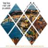 102 x 68 TOTAL - Monte Carlo, Monaco Canvas Print Wall Art at dusk 7 Panel Butterfly Split Moaco on the Cote d'Azur view 3