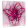 24 x 16 - Magnetosphere abstract Wall Art, Fractal Lines Canvas Print in magenta purple colors view 1