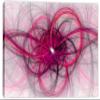 24 x 16 - Magnetosphere abstract Wall Art, Fractal Lines Canvas Print in magenta purple colors view 2