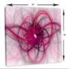 24 x 16 - Magnetosphere abstract Wall Art, Fractal Lines Canvas Print in magenta purple colors view 3