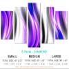 80 x 42 TOTAL - Purple Wave Abstract Art Canvas Print Wall Art. 5 Panel Diamond Split Smooth Abstract Art Print view 2