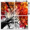 20 x 20 TOTAL - Tree & Colorful Leafs Canvas Print - 4 Panel Split, Quad Wall Art view 3