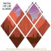 102 x 68 TOTAL - Landscape Illustration Canvas Print Wall Art orange purple 7 Panel Butterfly Split Mountain SVG Art view 3