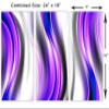 24 x 16 TOTAL - Purple Wave Abstract Art Canvas Print Wall Art. Vertical Wave 3 Panel Split. Abstract art print view 3