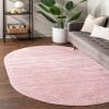 Rugs.com Lattice Frieze Collection Rug  5' x 8' Oval Light Pink Medium Rug Perfect for Living Rooms, Large Dining Rooms, Open Floorplans view 1