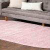 Rugs.com Lattice Frieze Collection Rug  5' x 8' Oval Light Pink Medium Rug Perfect for Living Rooms, Large Dining Rooms, Open Floorplans view 3
