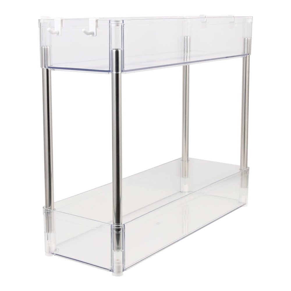 Zerodeko Desktop Double-Layer Rack for Bathroom and Makeup Storage Multi-Function Organizer for Sundries Elegant and Sturdy Design for Vanity and Home Use
