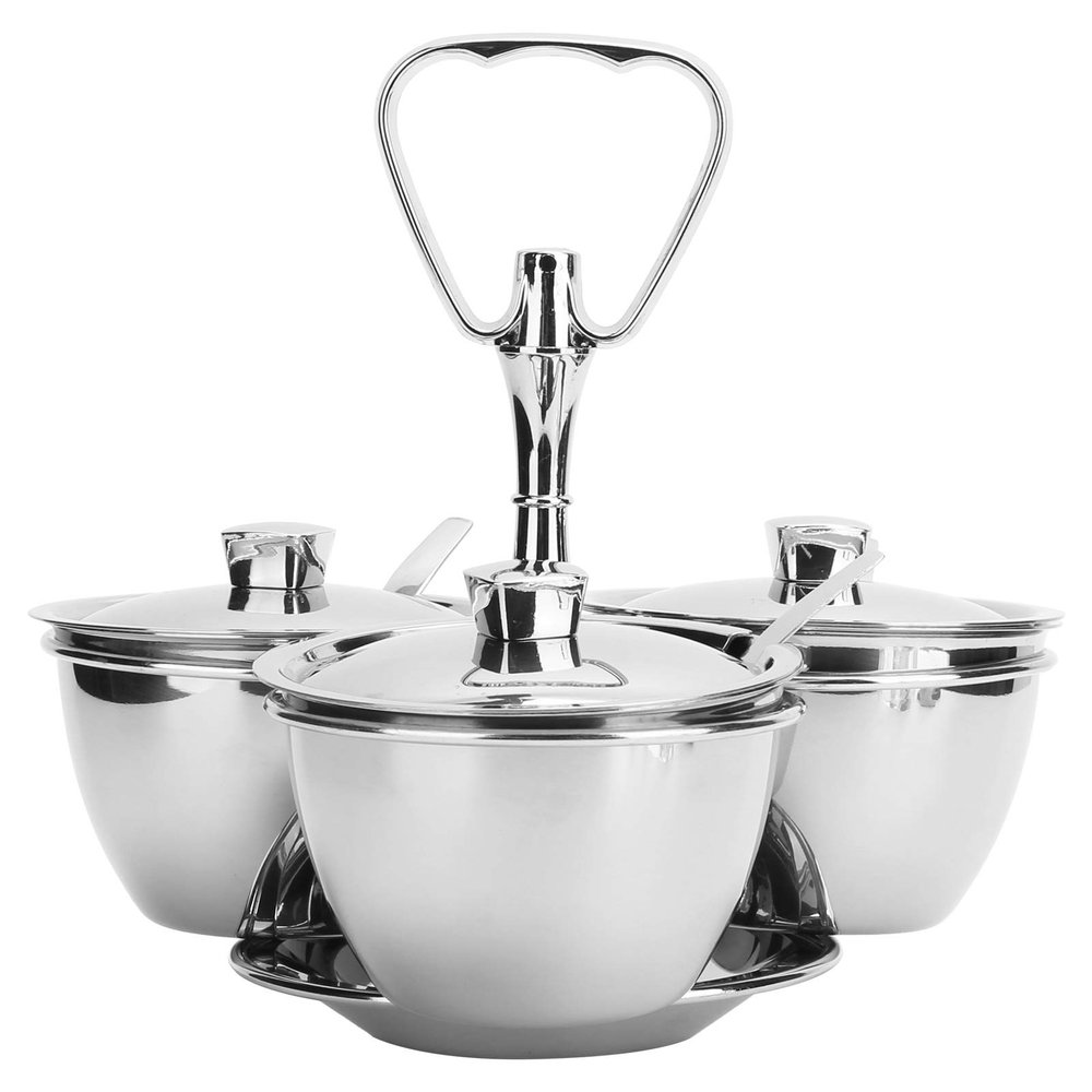 Sugar Storage Organizers, Rotating Spice Rack Exquisite Craftsmanship Seasoning Container Pots Set, for Home Kitchen or Bar Kitchen Utensils(J13390(3) Rotating Seasoning Pot Three-Piece Set)