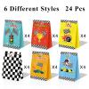 BQK Race Car Gift Bags 24 Pcs Race Car Party Supplies Cars Theme Birthday Party Decorations Car Goody Bags Racing Birthday Party Supplies view 3