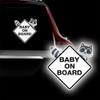 Leniutor Highly Reflective Baby On Board Sticker for Cars, Raccoon Bear Kids Baby in Car Vinyl Car Decal for Rear Window Bumper Decor Stickers Caution Night Sign 6.1 x 6.25inch (White, 1) view 1