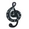 YIYIBYUS Music Wall Clock - Analog Black Clock with Musical Notes, Unisex, 12-Inch view 1