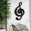 YIYIBYUS Music Wall Clock - Analog Black Clock with Musical Notes, Unisex, 12-Inch view 2