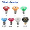 Breadom Pressure Washer Spray Nozzles Set, 7Pcs Car Washer Quick Disconnect Nozzle 1/4" High Pressure Water Spray Tips Set view 2