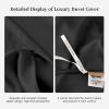 THXSILK 22 Momme 1 Pcs Silk Duvet Cover, 100% Top Grade Pure Mulberry Silk Upscale Series Comforter Cover with Zipper (Queen, Black) view 3